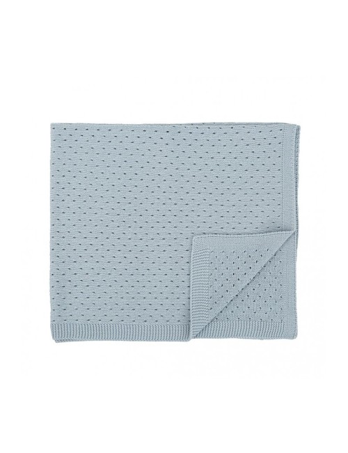 Toquilla Tricot Dots 75X90 Alg. Azul Gri