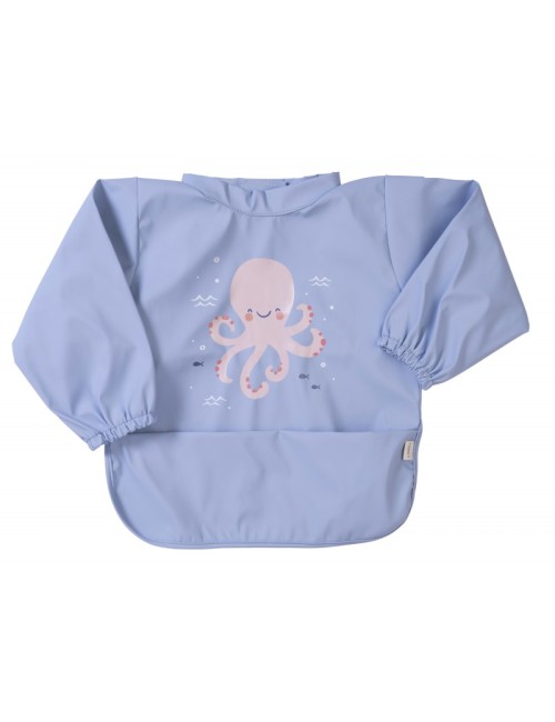 Babero Impermeable C/Mangas Azul