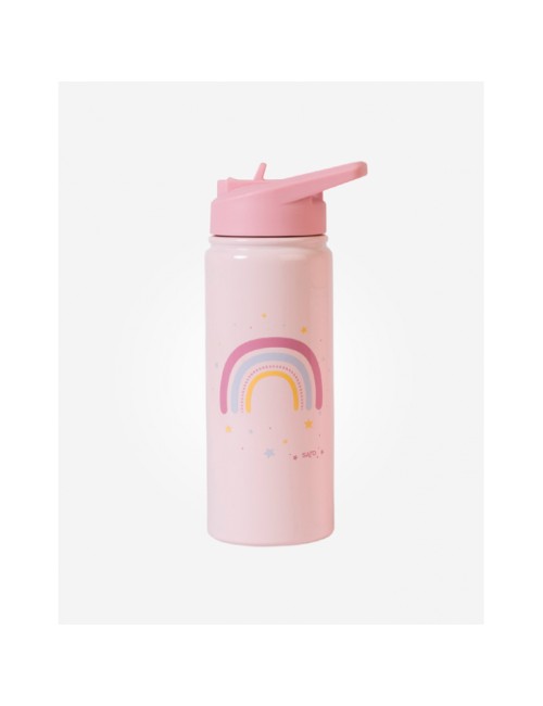 Botella Térmica 350ml Arcoiris Rosa