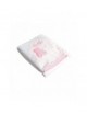 MANTA FLANNEL BORDADA ROSA 80X110CM