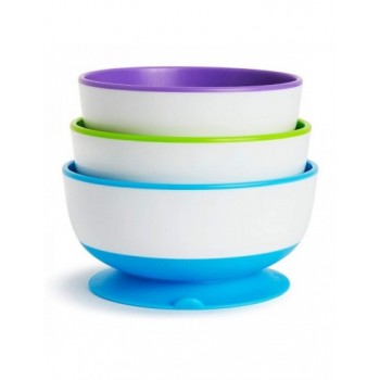 Stay-Put - Pack 3 Cuencos Con Ventosa